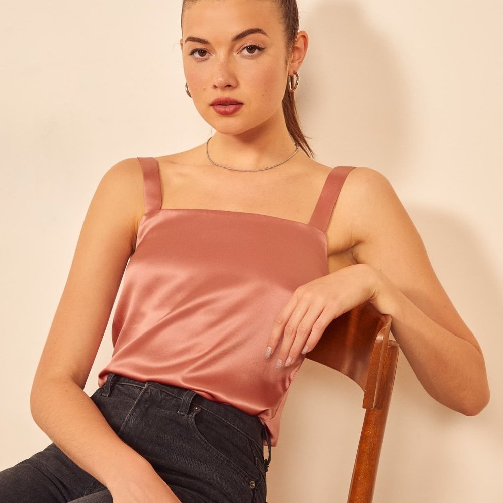 Juliana Square Neck Silk Camisole